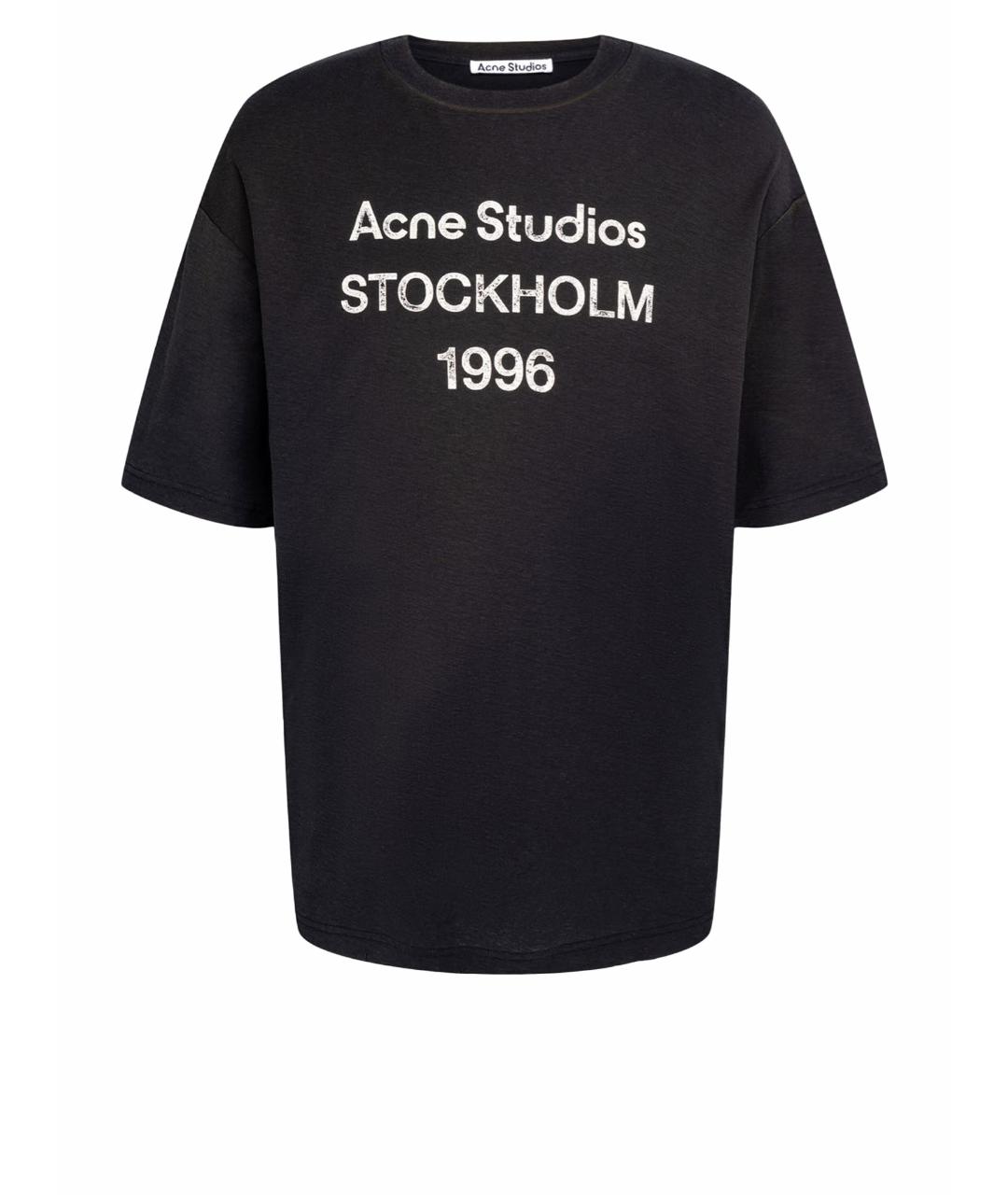 ACNE STUDIOS Черная хлопковая футболка, фото 1
