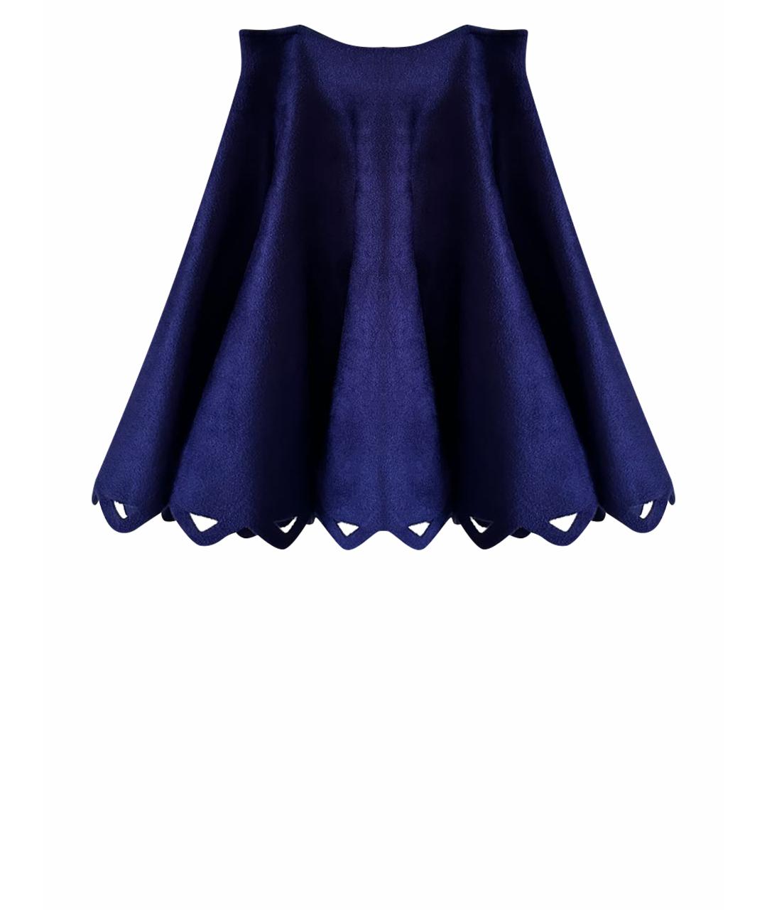 ALAIA Темно-синяя юбка мини, фото 1