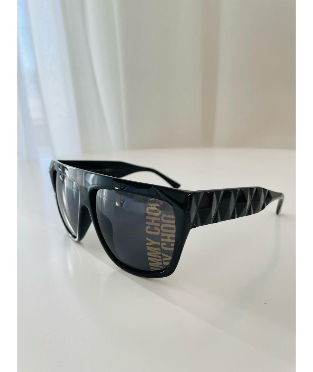 JIMMY CHOO Черные пластиковые солнцезащитные очки, фото 3