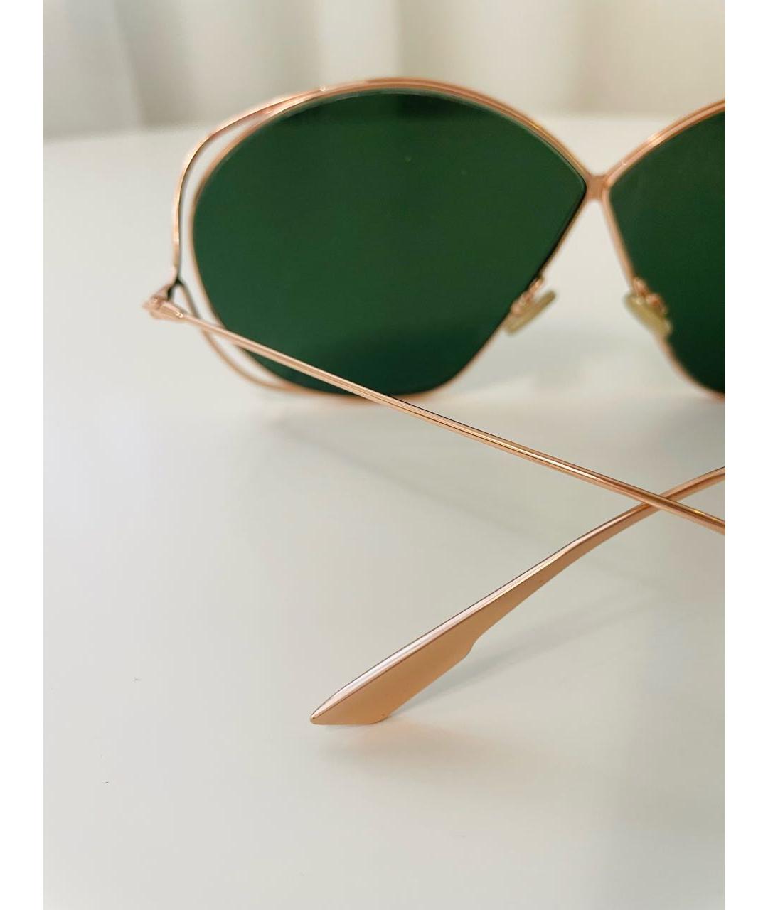 CHRISTIAN DIOR PRE-OWNED Зеленые металлические солнцезащитные очки, фото 5
