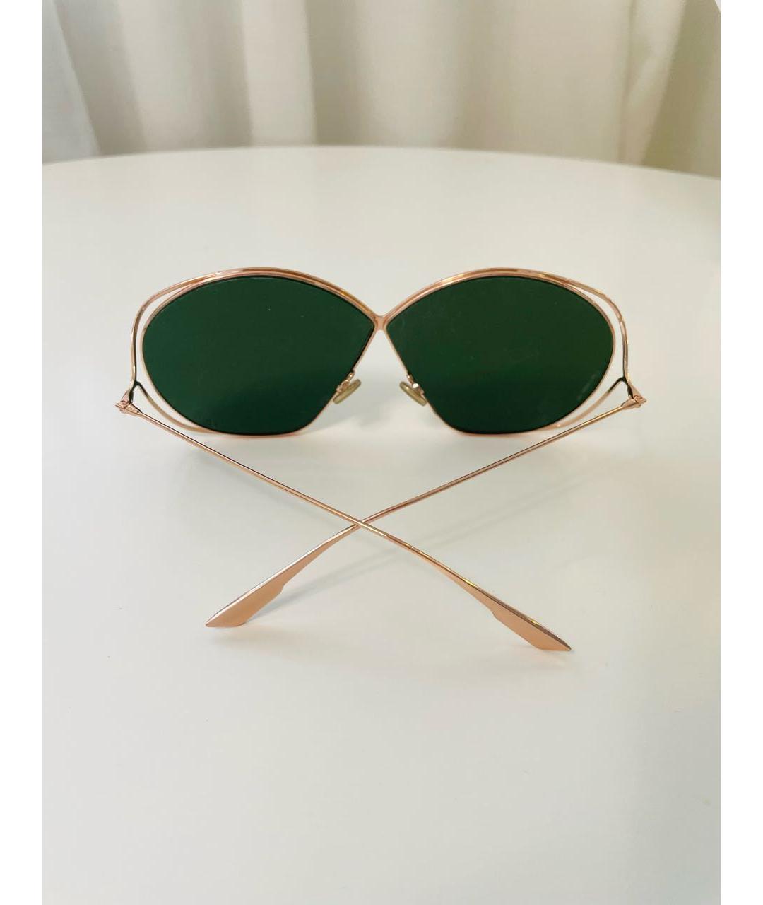 CHRISTIAN DIOR PRE-OWNED Зеленые металлические солнцезащитные очки, фото 4
