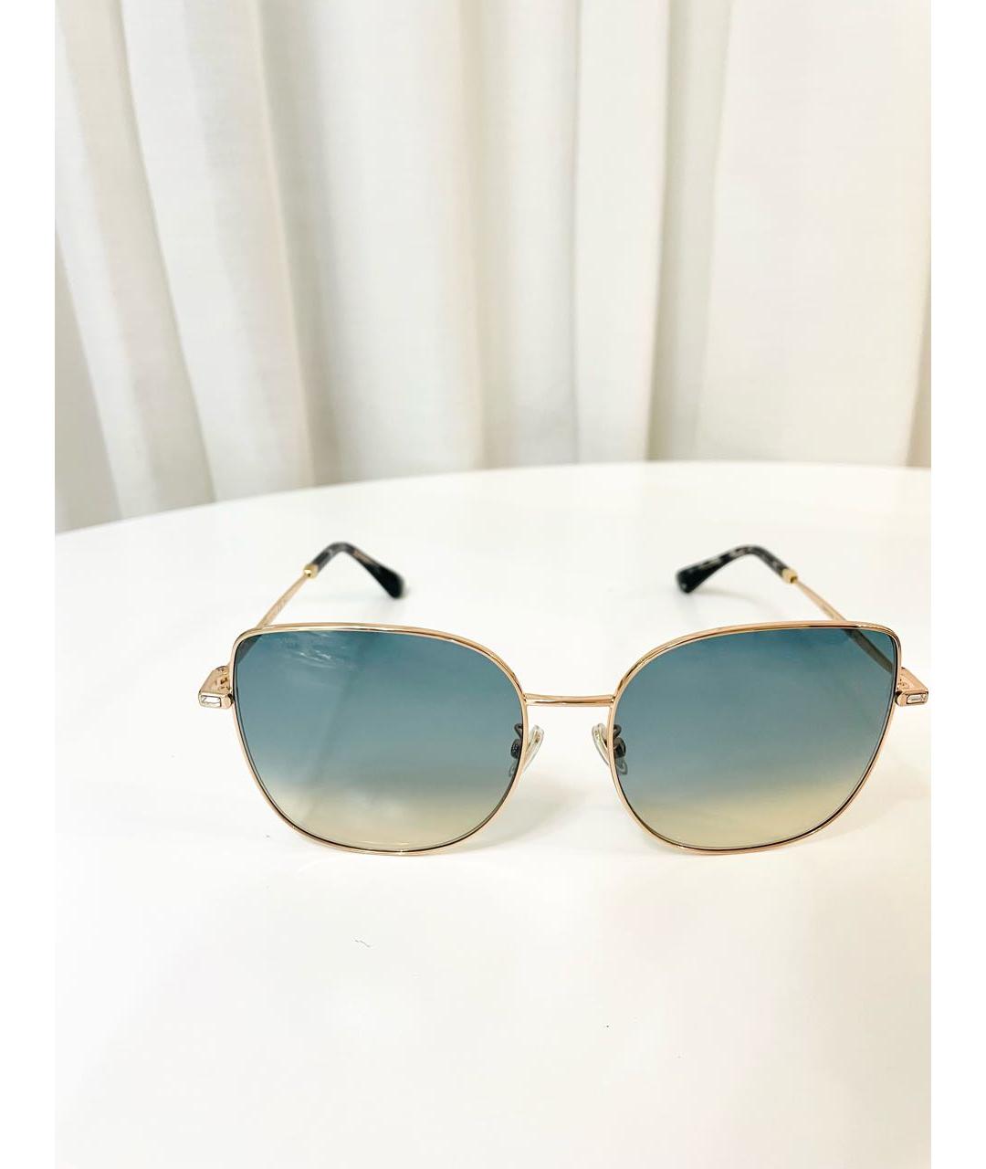 JIMMY CHOO Голубые металлические солнцезащитные очки, фото 2
