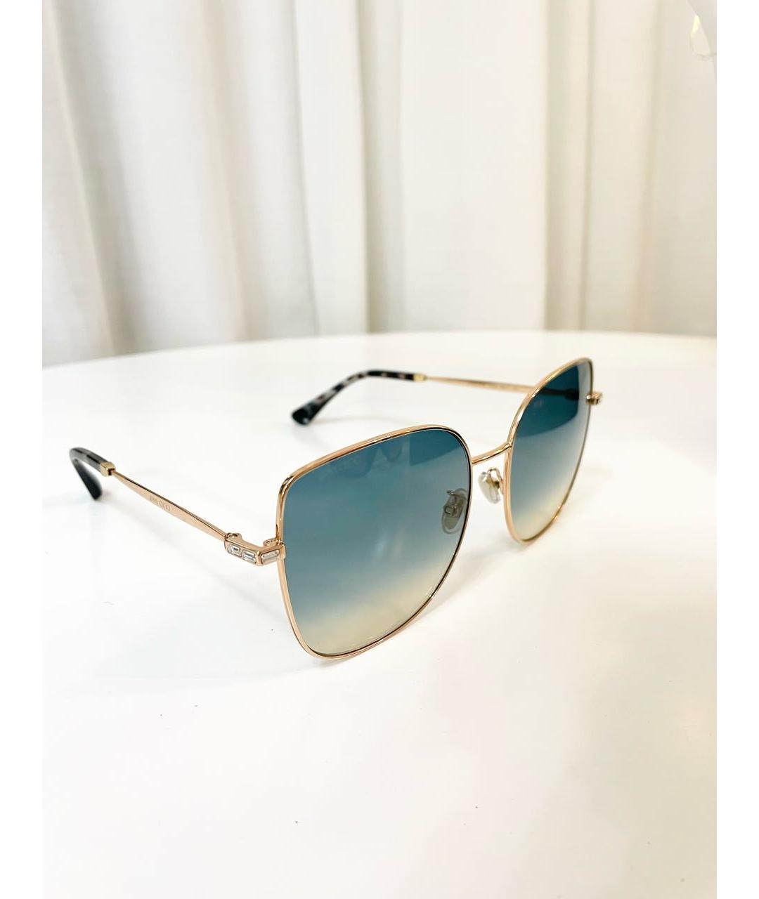JIMMY CHOO Голубые металлические солнцезащитные очки, фото 3