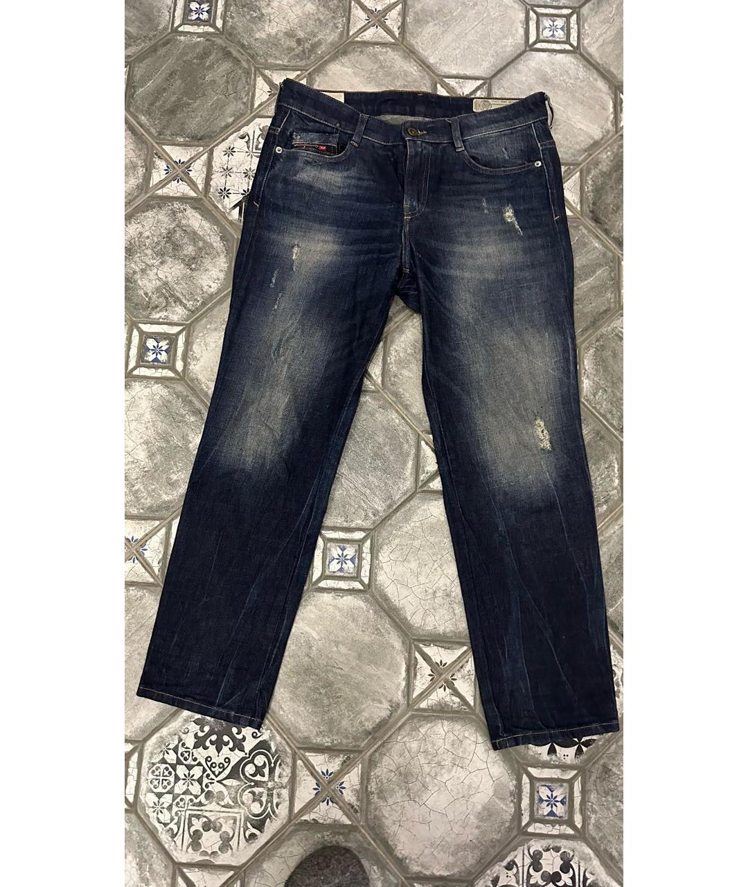DIESEL Темно-синие прямые джинсы, фото 4