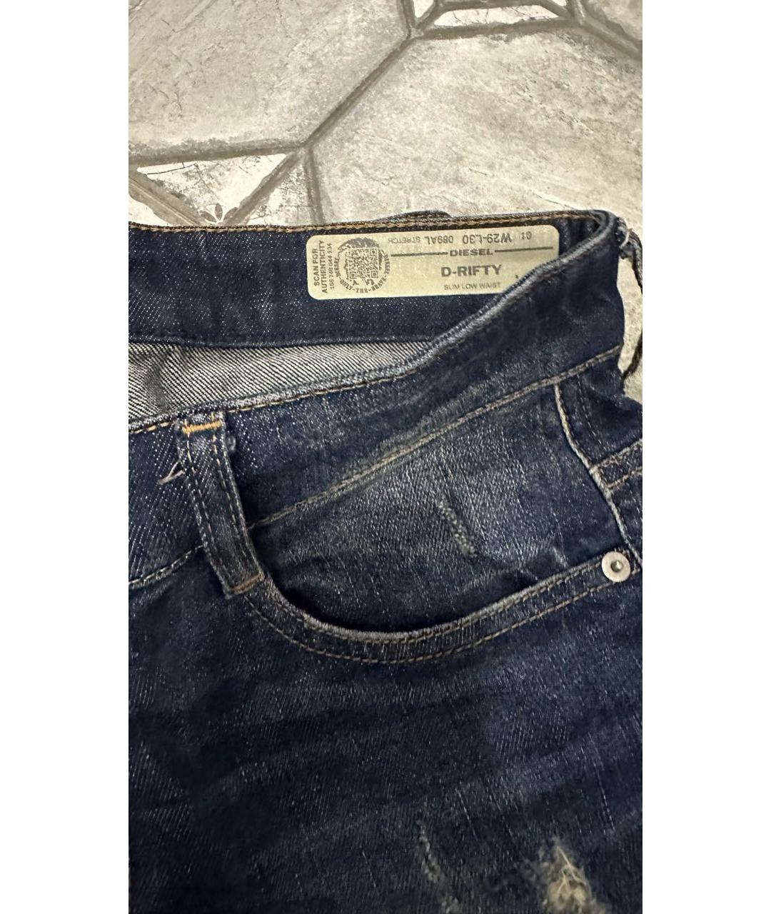 DIESEL Темно-синие прямые джинсы, фото 3