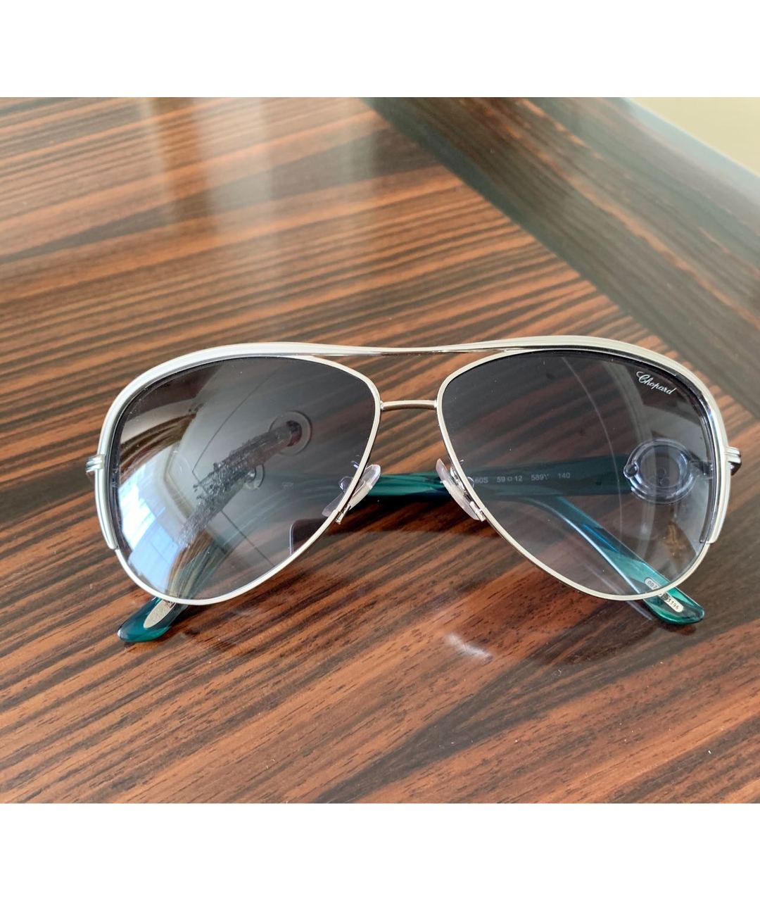 CHOPARD Зеленые пластиковые солнцезащитные очки, фото 5