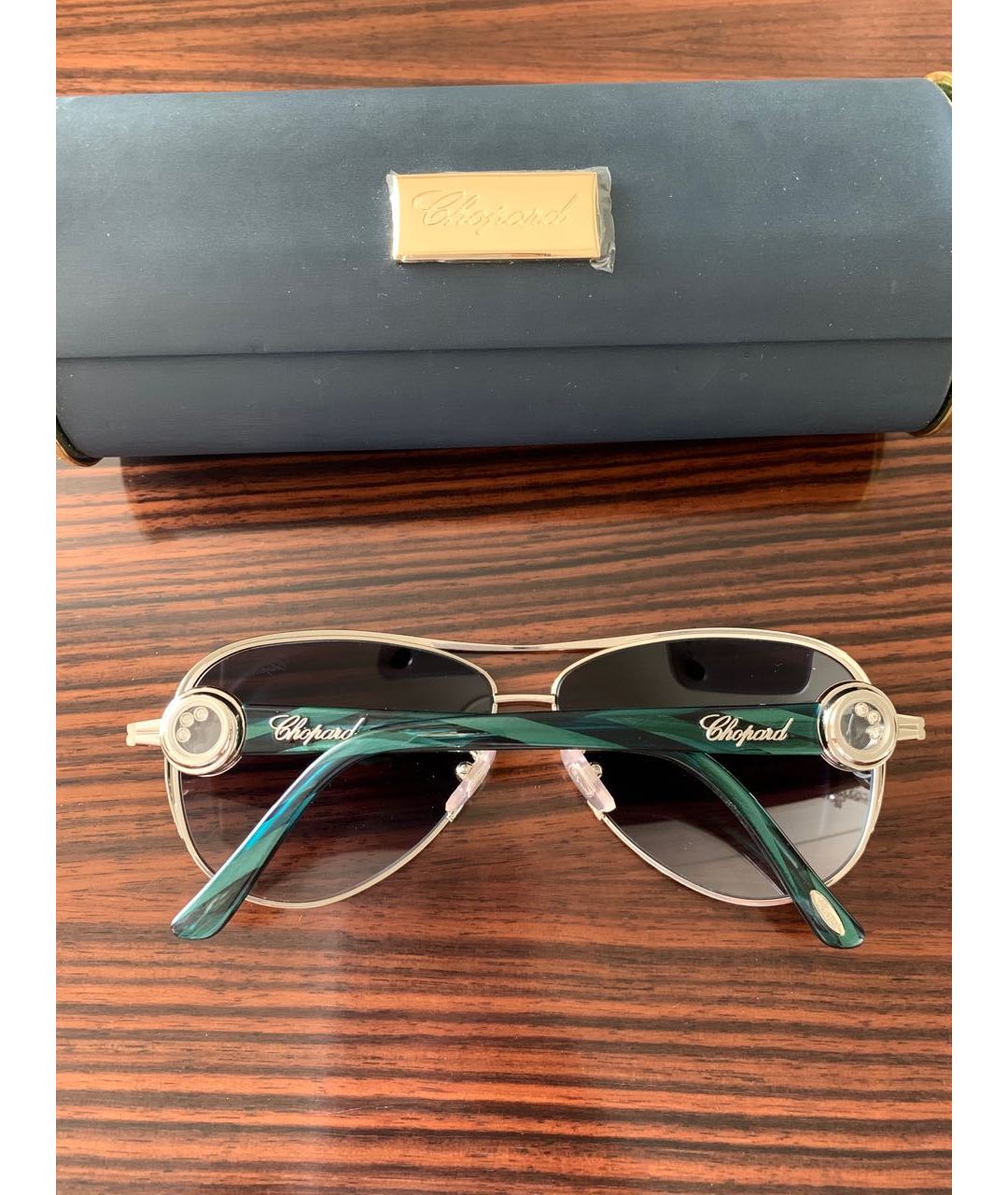 CHOPARD Зеленые пластиковые солнцезащитные очки, фото 4