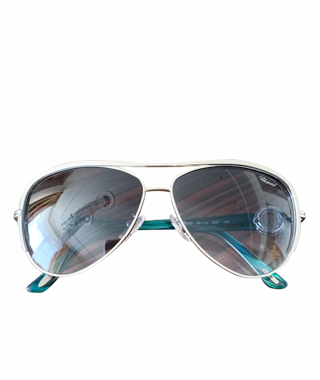 CHOPARD Зеленые пластиковые солнцезащитные очки, фото 1