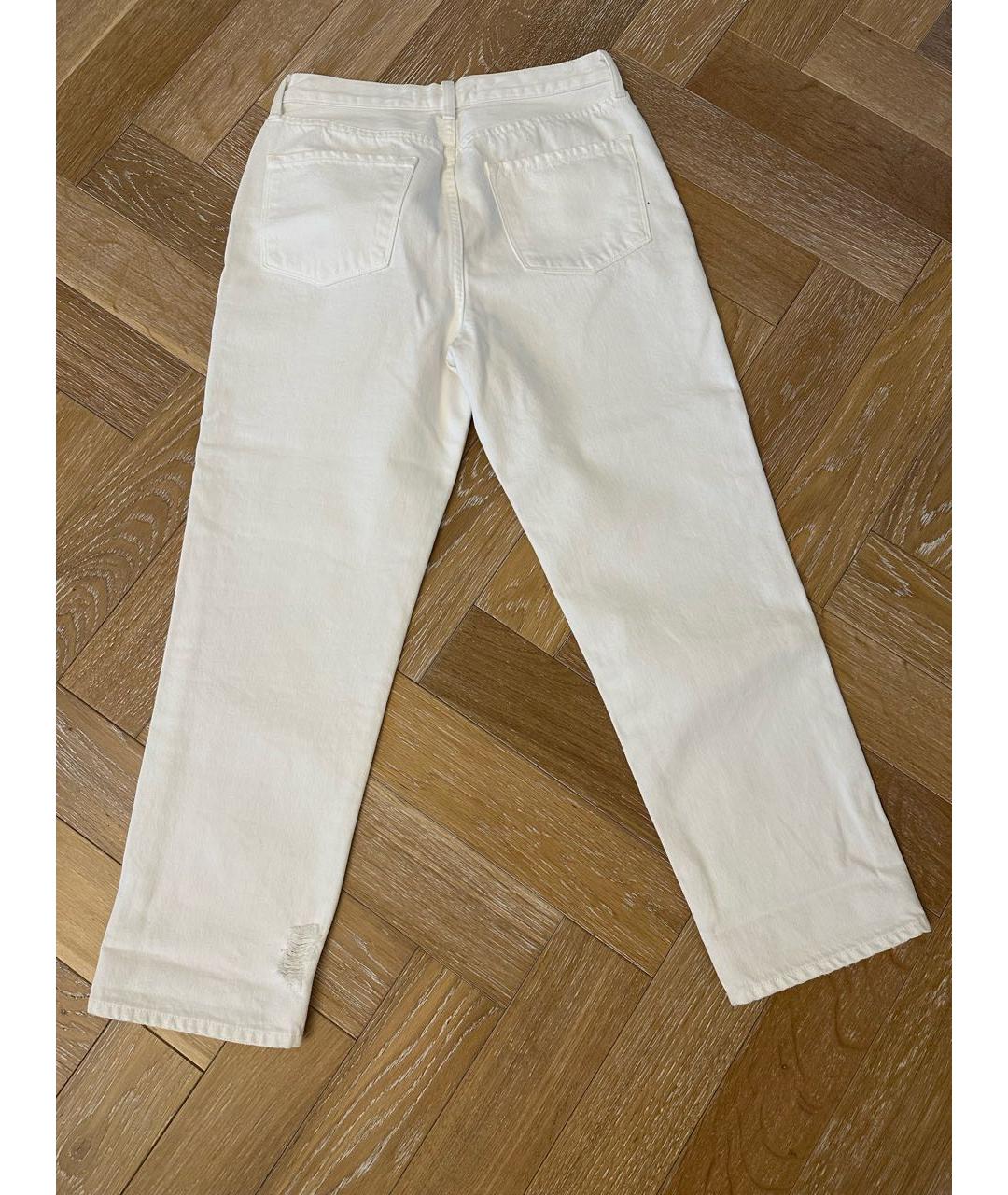 JBRAND Белые хлопковые прямые джинсы, фото 2