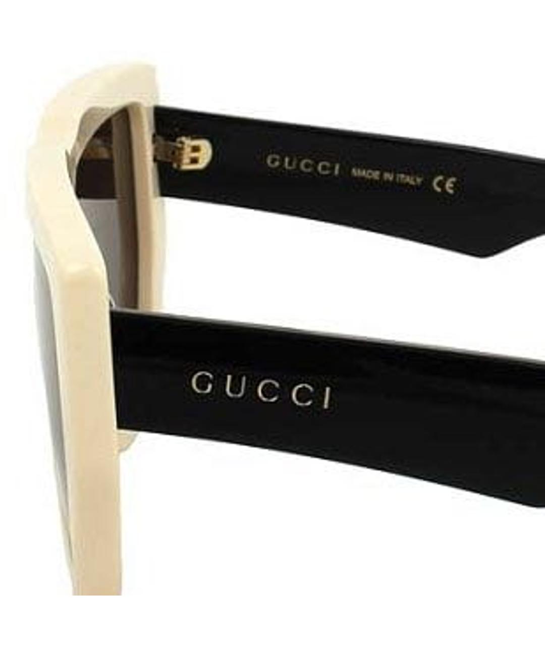 GUCCI Белые пластиковые солнцезащитные очки, фото 3