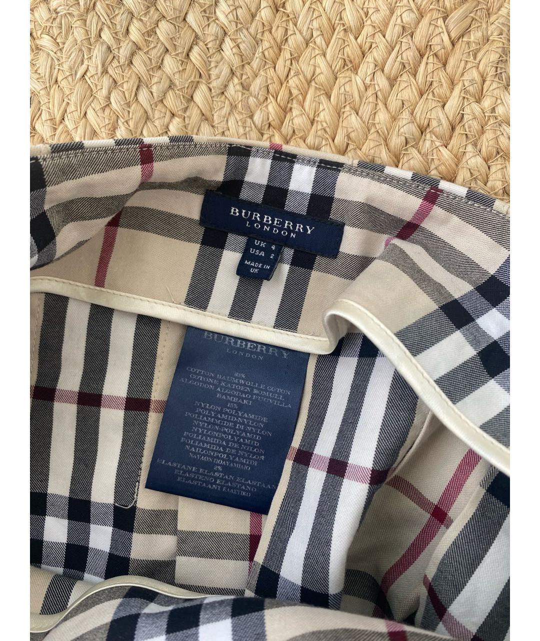 BURBERRY Хлопковая юбка мини, фото 8