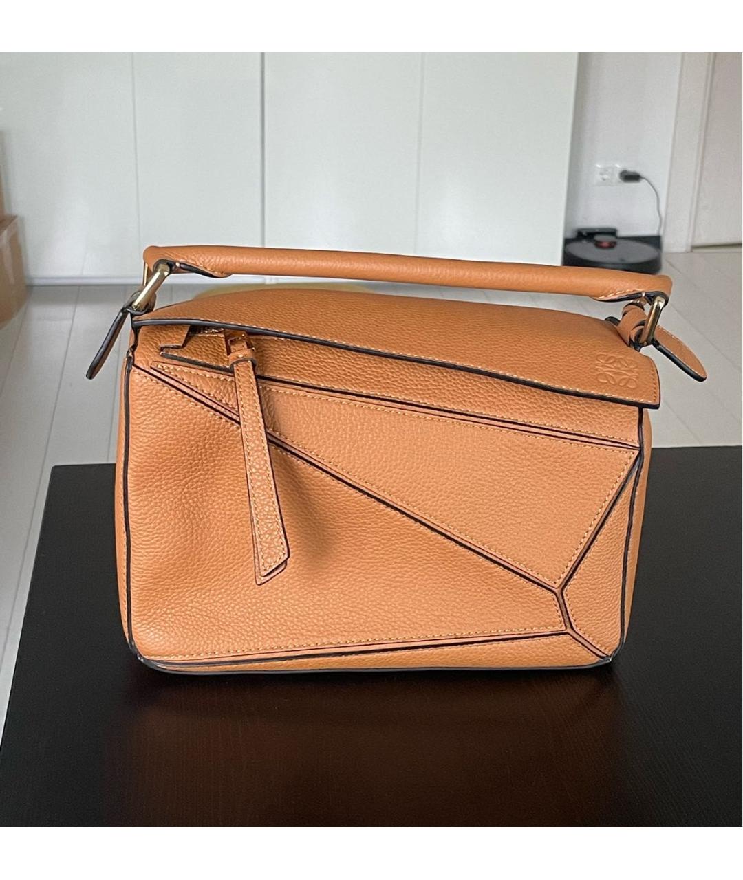 LOEWE Коричневая кожаная сумка через плечо, фото 8