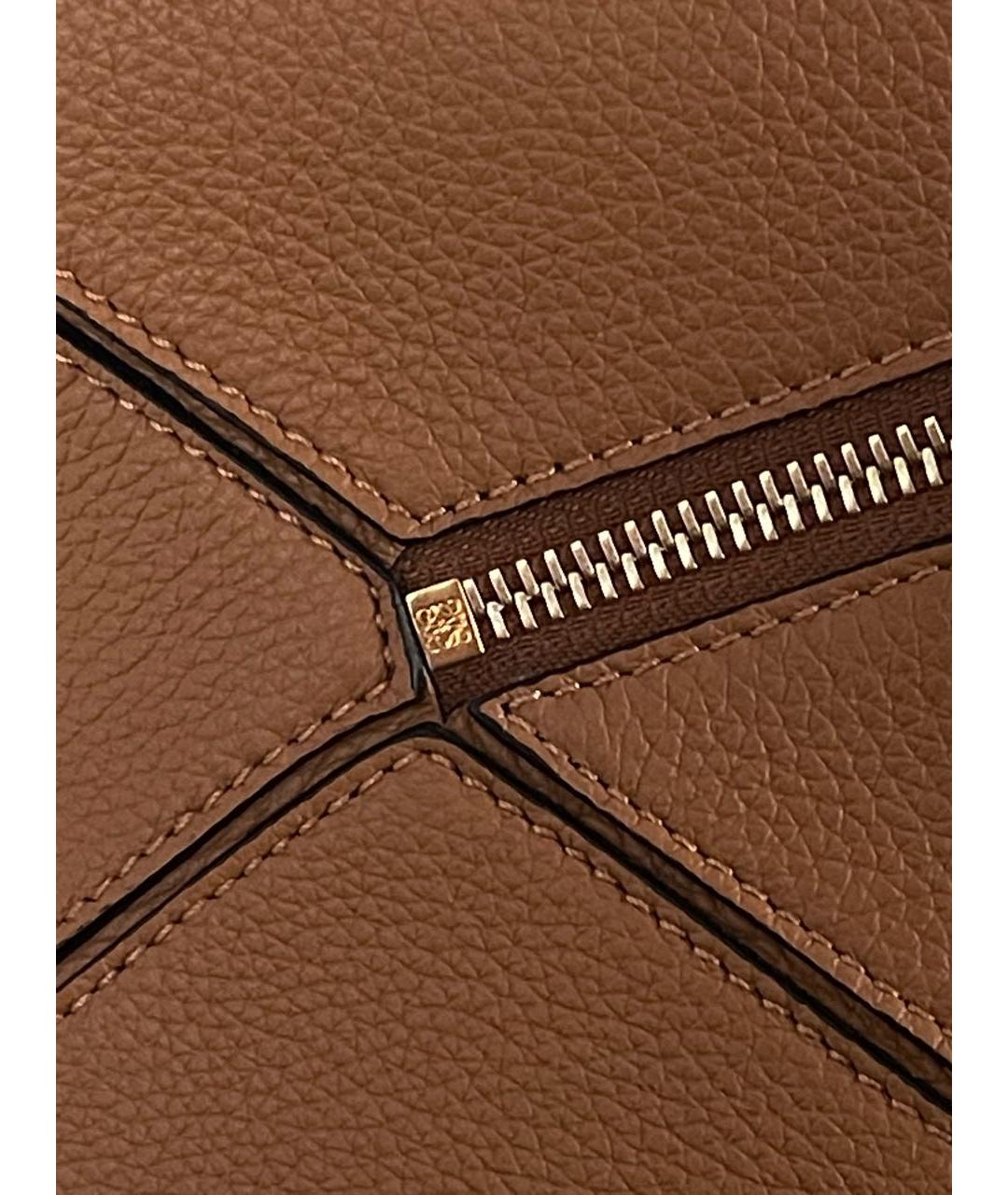 LOEWE Коричневая кожаная сумка через плечо, фото 6