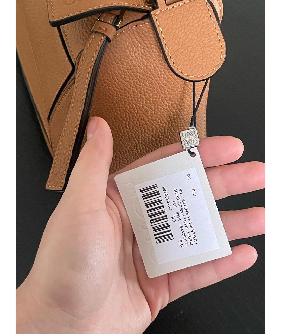 LOEWE Коричневая кожаная сумка через плечо, фото 7