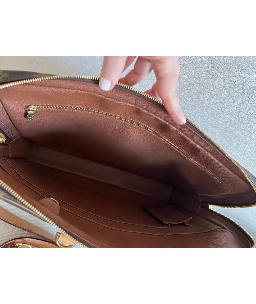 LOUIS VUITTON PRE-OWNED Коричневый кожаный портфель, фото 2