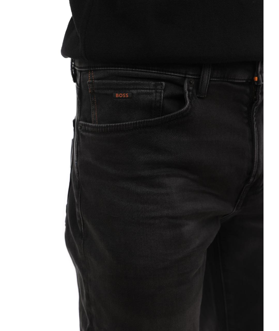 HUGO BOSS Серые хлопковые прямые джинсы, фото 5