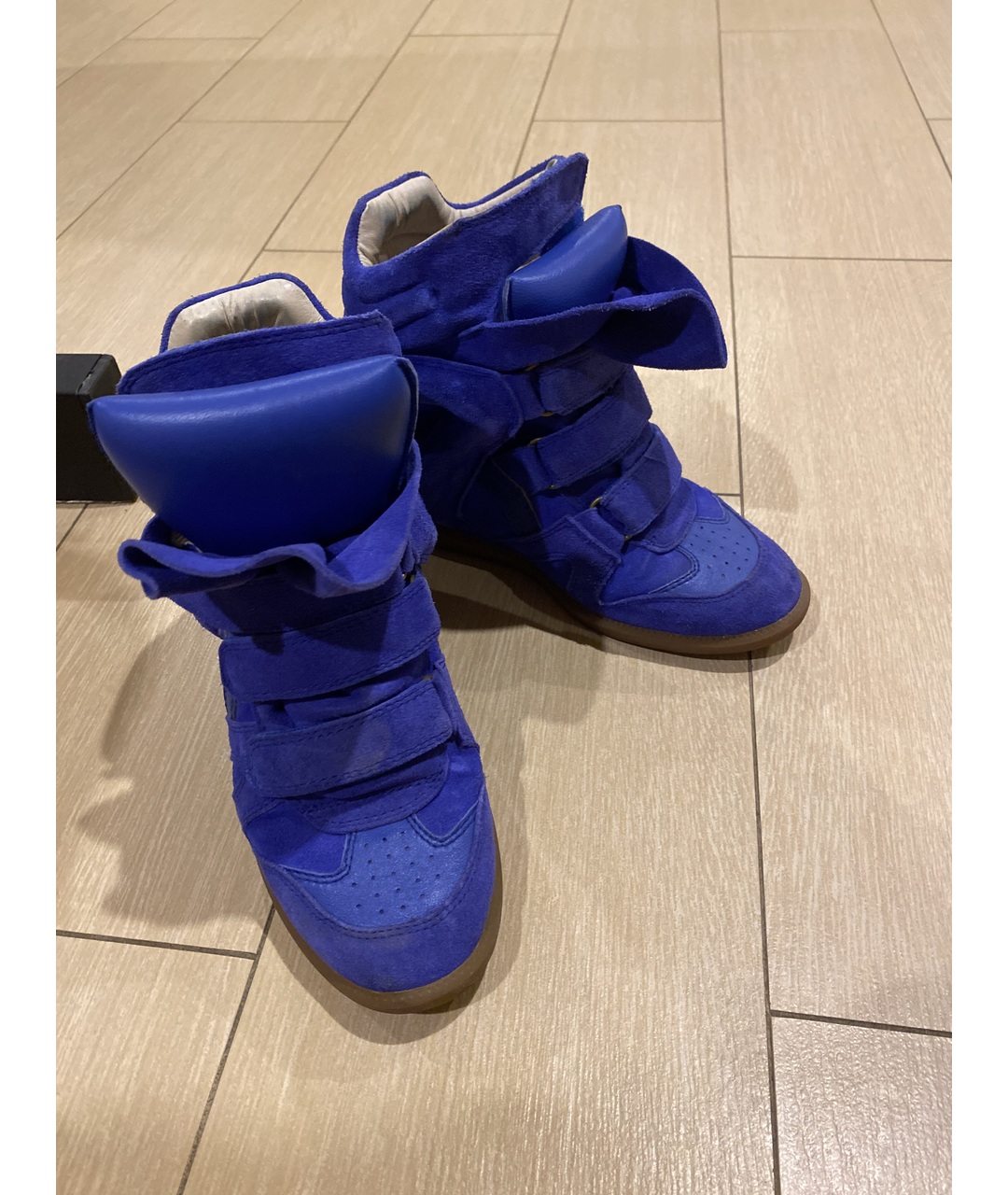 ISABEL MARANT Синие замшевые кроссовки, фото 5