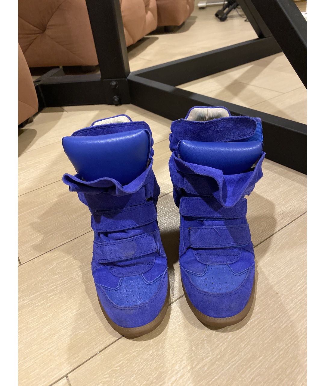 ISABEL MARANT Синие замшевые кроссовки, фото 2