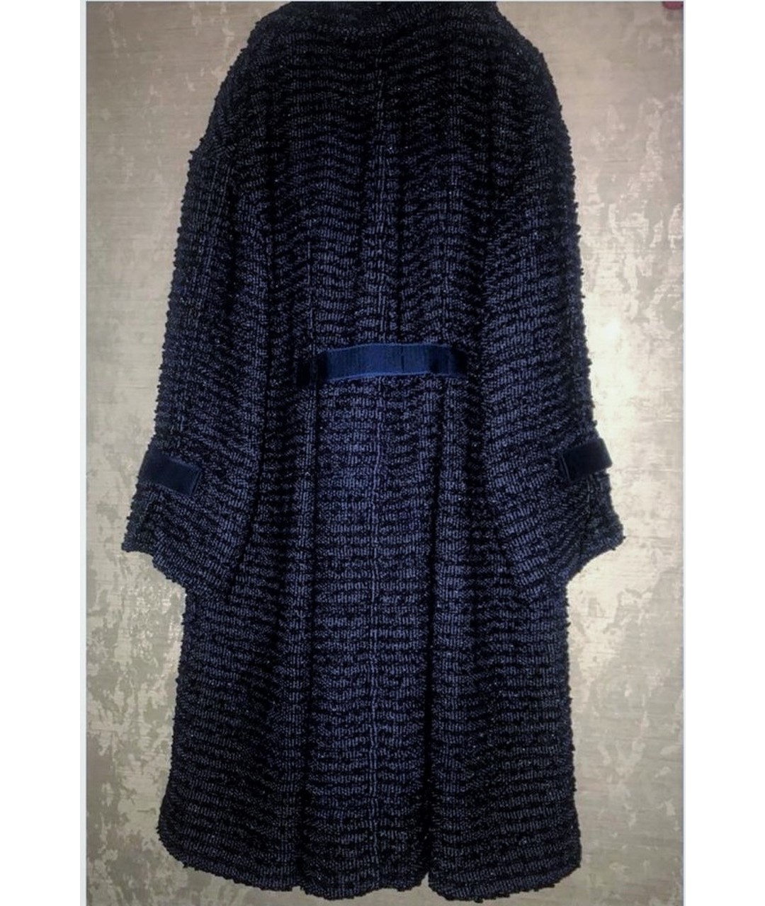CHANEL PRE-OWNED Синее шерстяное пальто, фото 4