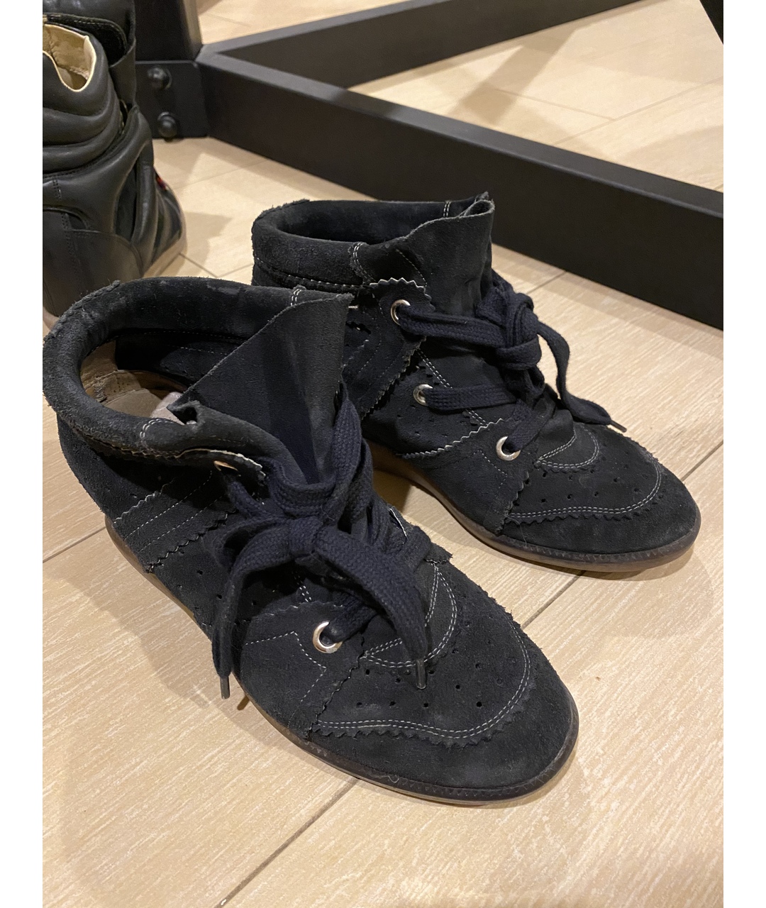 ISABEL MARANT Черные замшевые кроссовки, фото 3