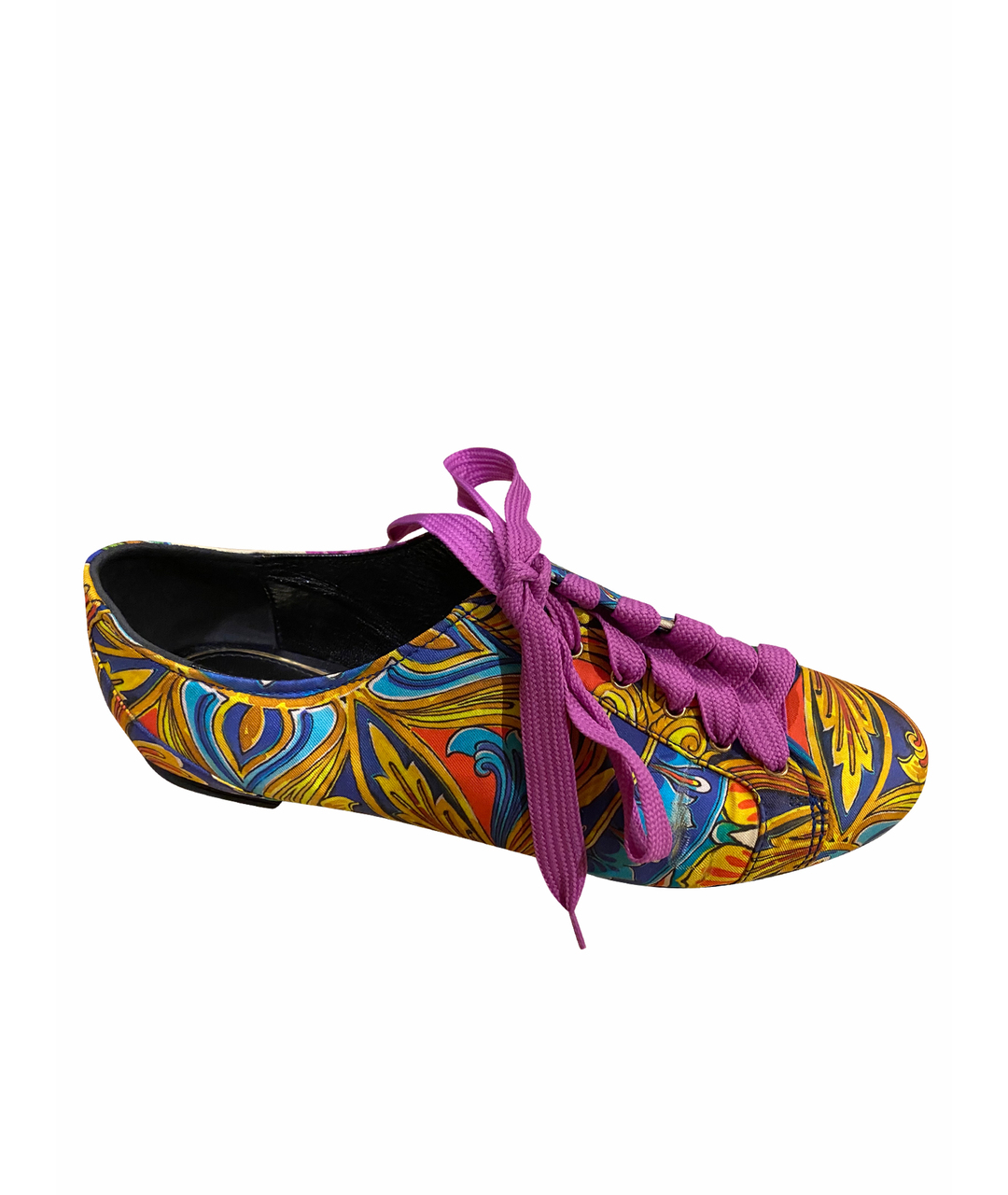 DOLCE&GABBANA Фиолетовые текстильные кроссовки, фото 1