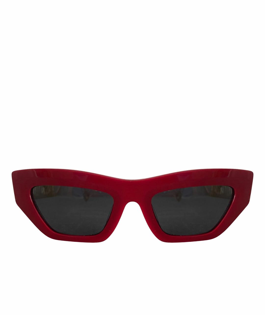 VERSACE Бордовые пластиковые солнцезащитные очки, фото 1