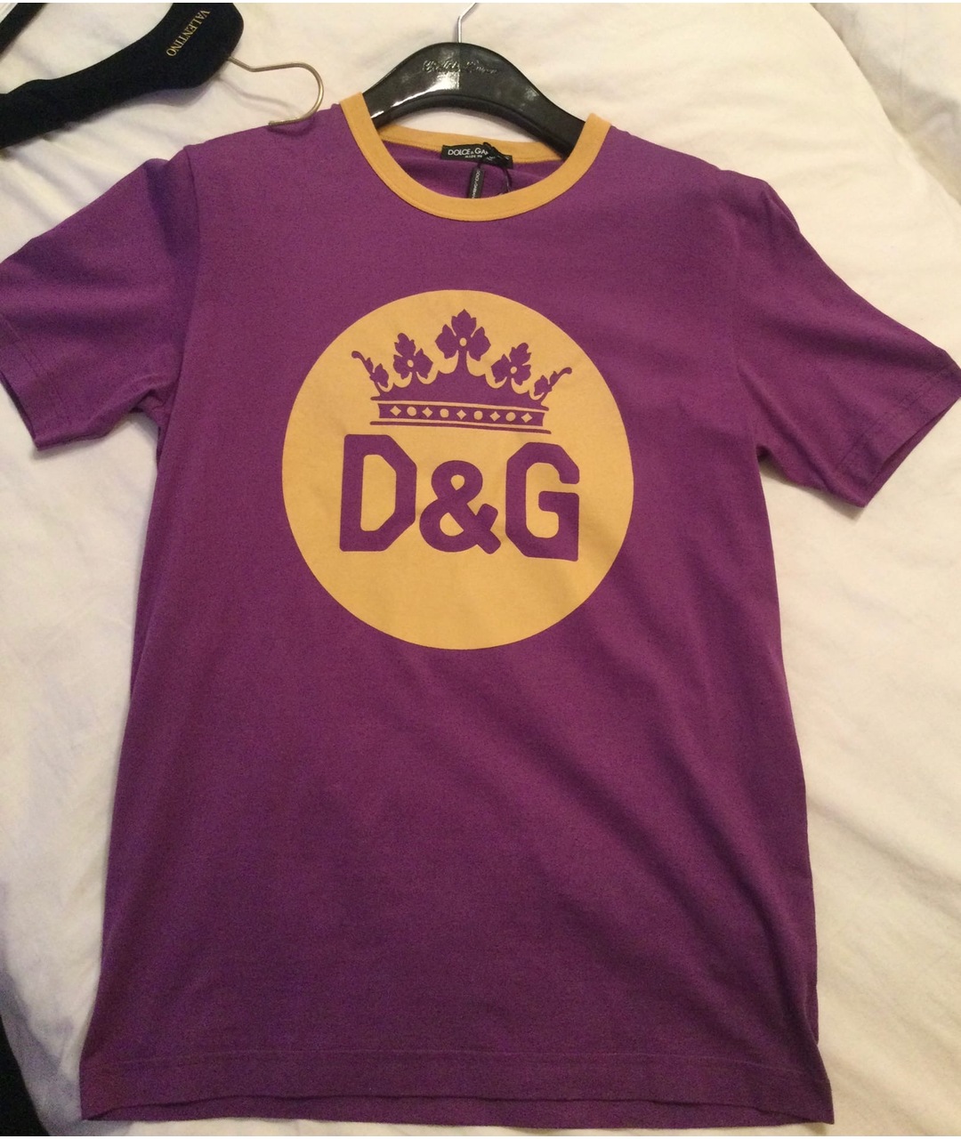 DOLCE&GABBANA Фиолетовая хлопковая футболка, фото 6