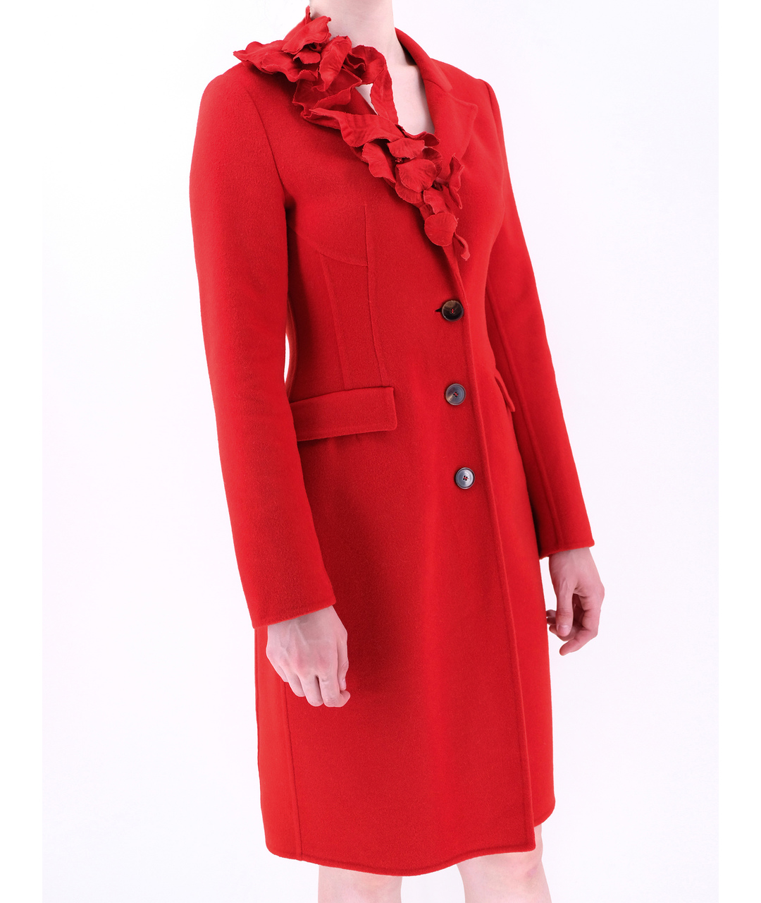 ERMANNO SCERVINO Красное шерстяное пальто, фото 2
