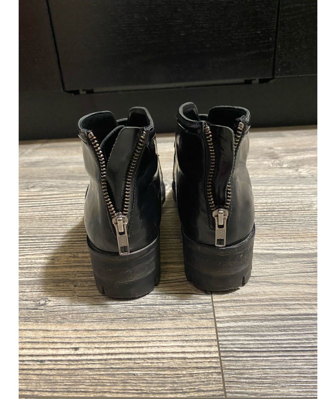SANDRO Черные ботинки из лакированной кожи, фото 4