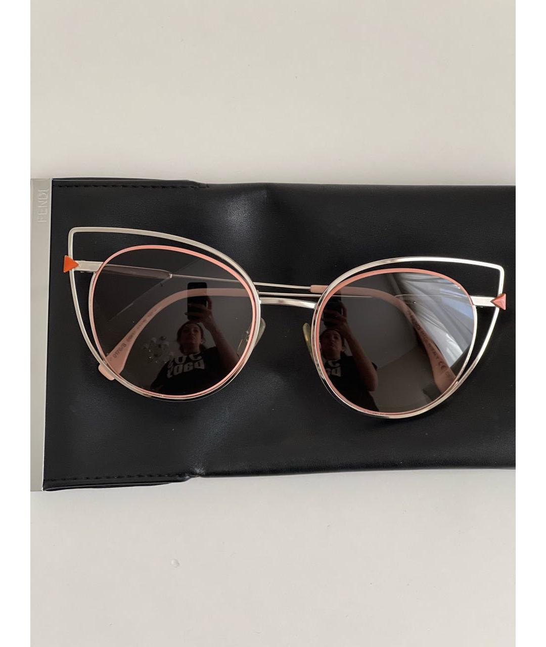 FENDI Розовые солнцезащитные очки, фото 3