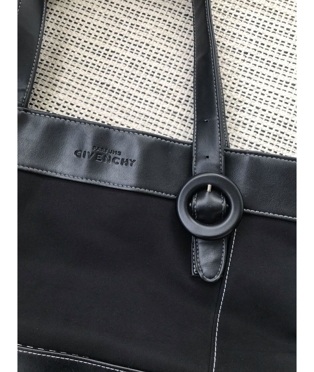 GIVENCHY VINTAGE Черная тканевая пляжная сумка, фото 2