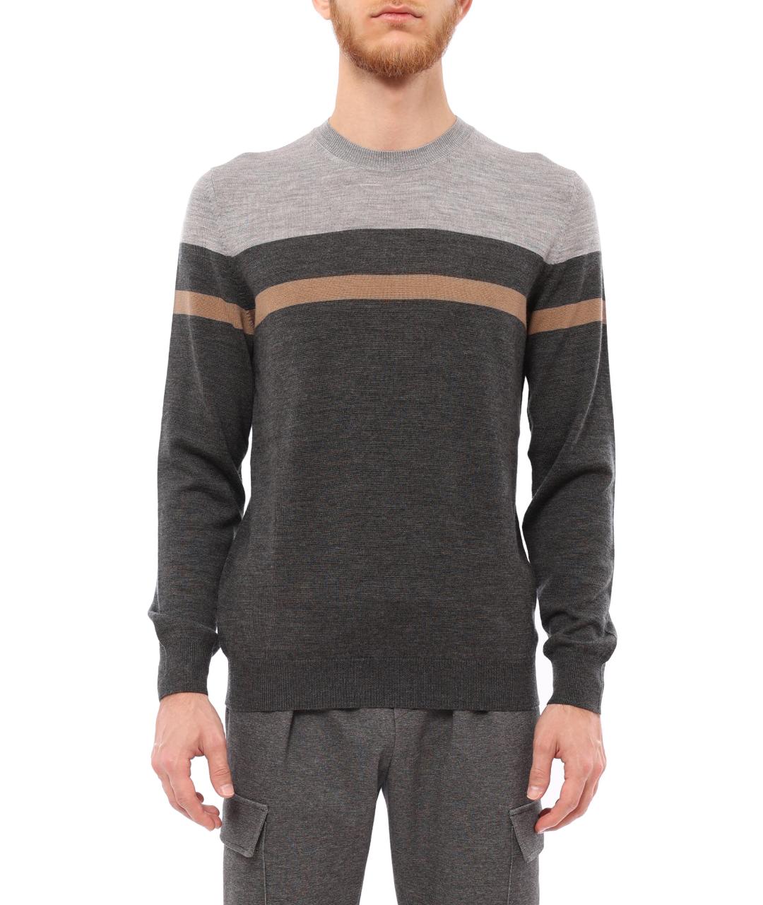 PESERICO Серый шерстяной джемпер / свитер, фото 6