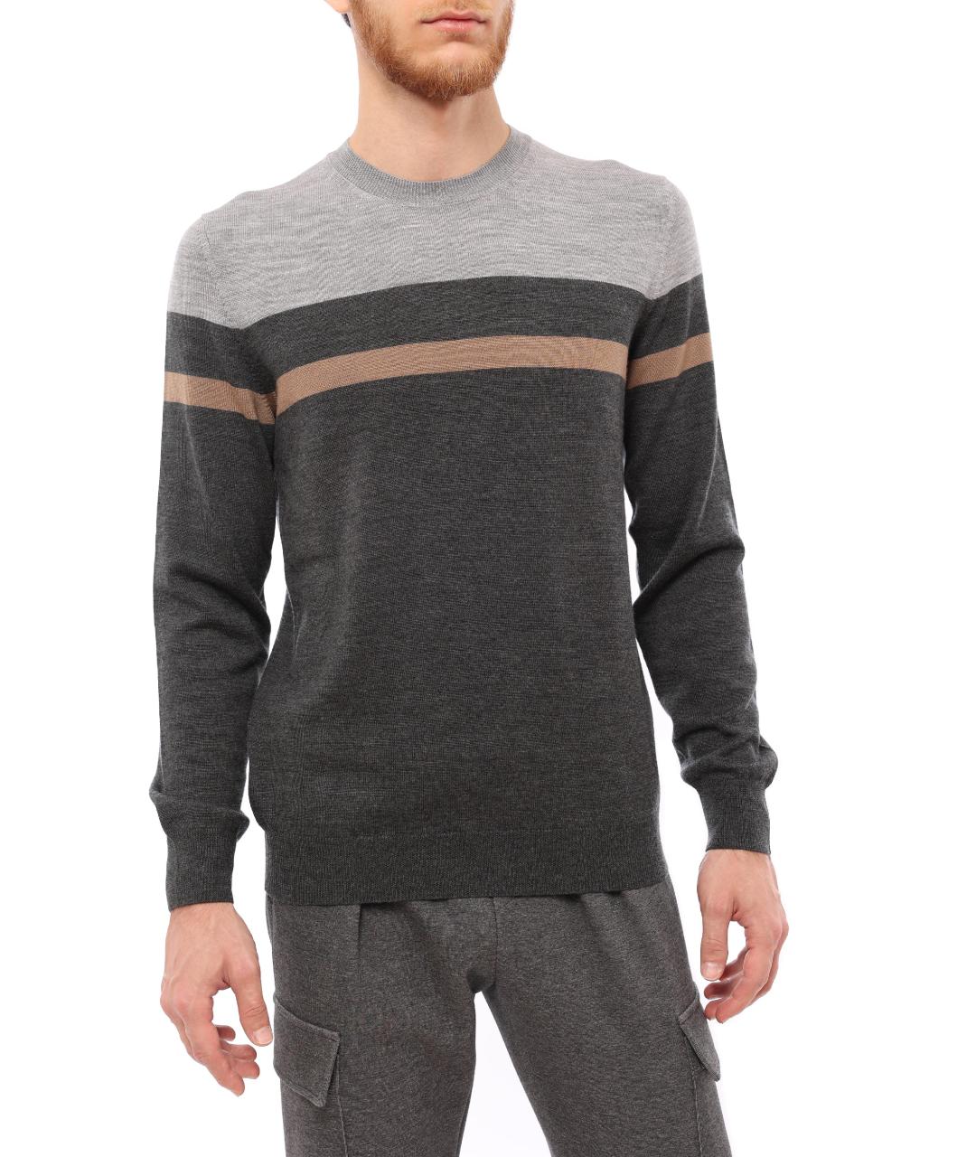 PESERICO Серый шерстяной джемпер / свитер, фото 2