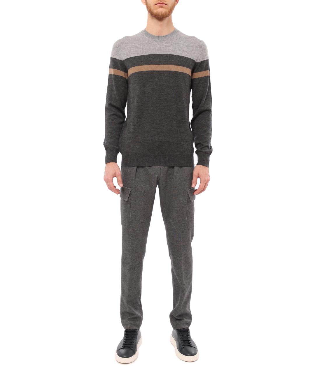 PESERICO Серый шерстяной джемпер / свитер, фото 5