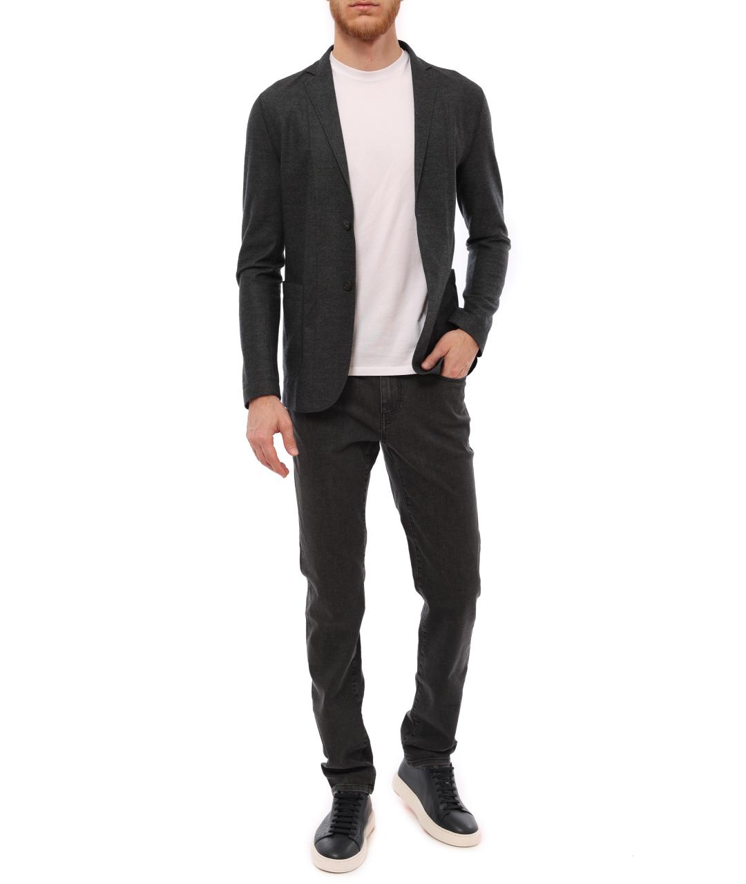 EMPORIO ARMANI Серый пиджак, фото 4