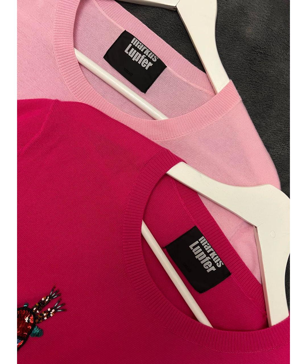 MARKUS LUPFER Розовый хлопковый джемпер / свитер, фото 3
