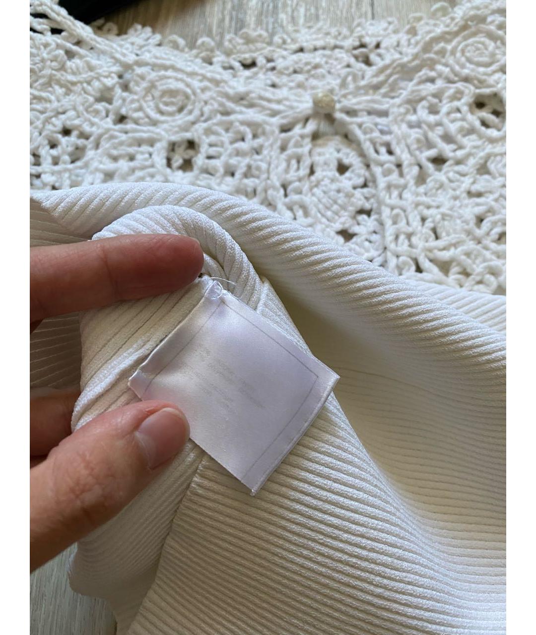 CHANEL PRE-OWNED Белый хлопко-эластановый джемпер / свитер, фото 6
