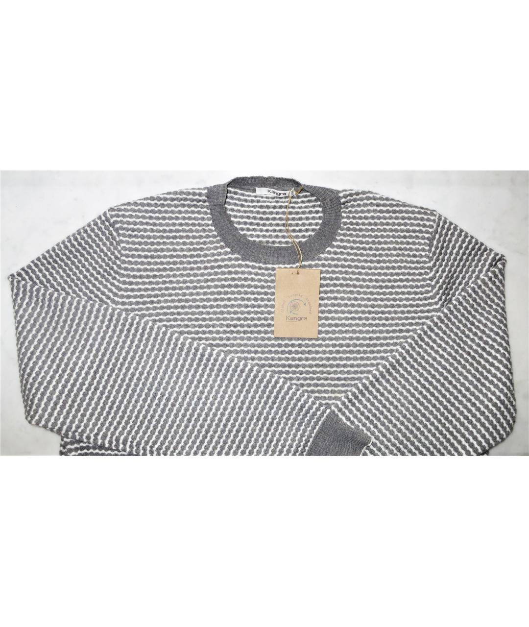 KANGRA Серый шерстяной джемпер / свитер, фото 4