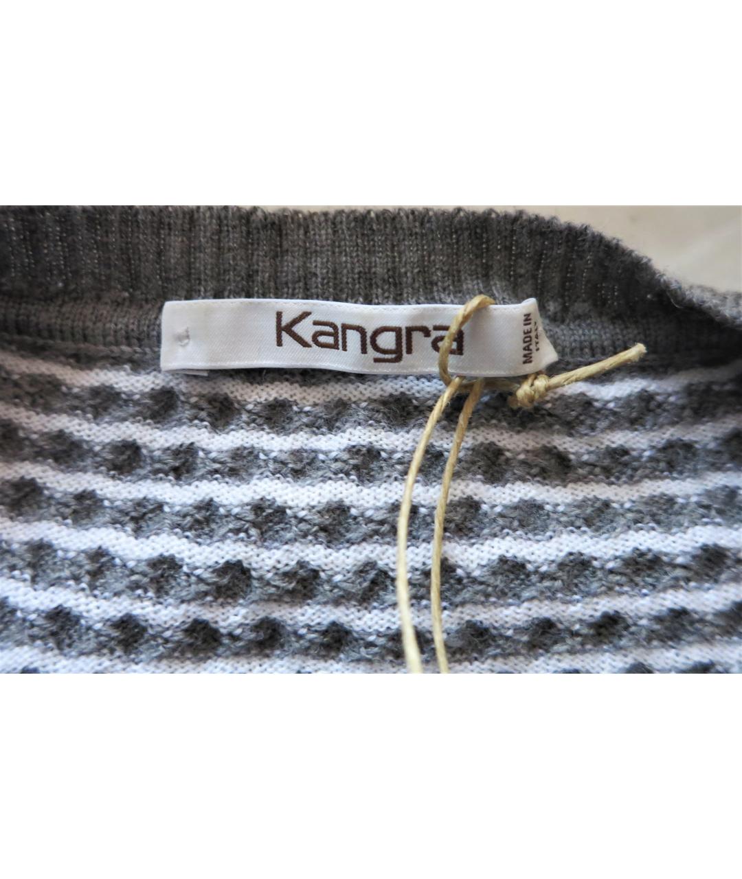 KANGRA Серый шерстяной джемпер / свитер, фото 5