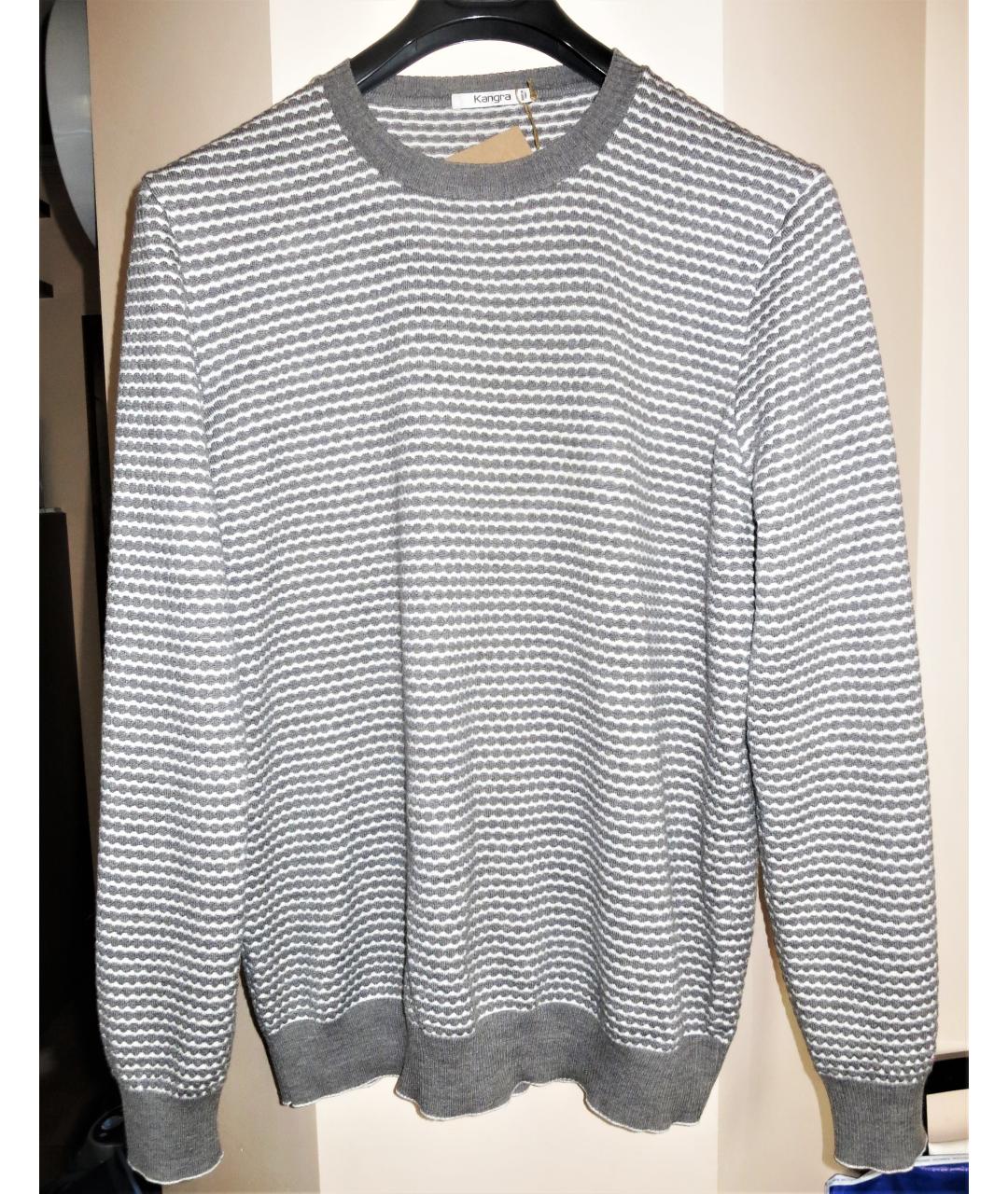 KANGRA Серый шерстяной джемпер / свитер, фото 3