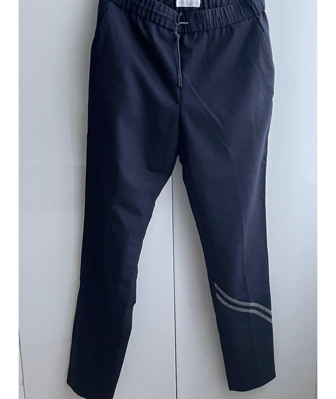 FABIANA FILIPPI Темно-синие шерстяные прямые брюки, фото 5