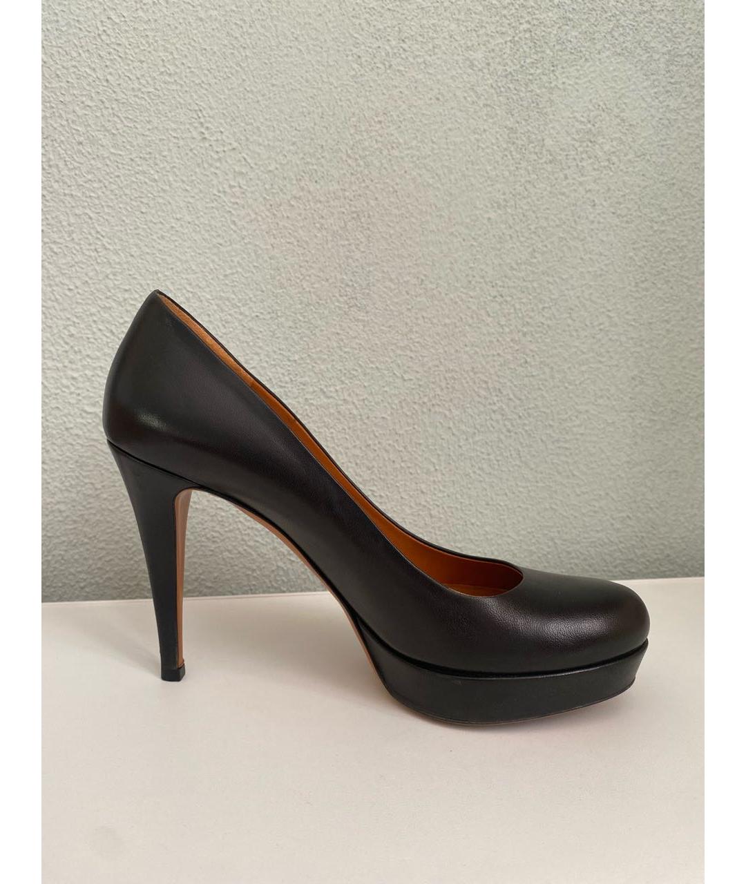 GUCCI Черные кожаные туфли, фото 8
