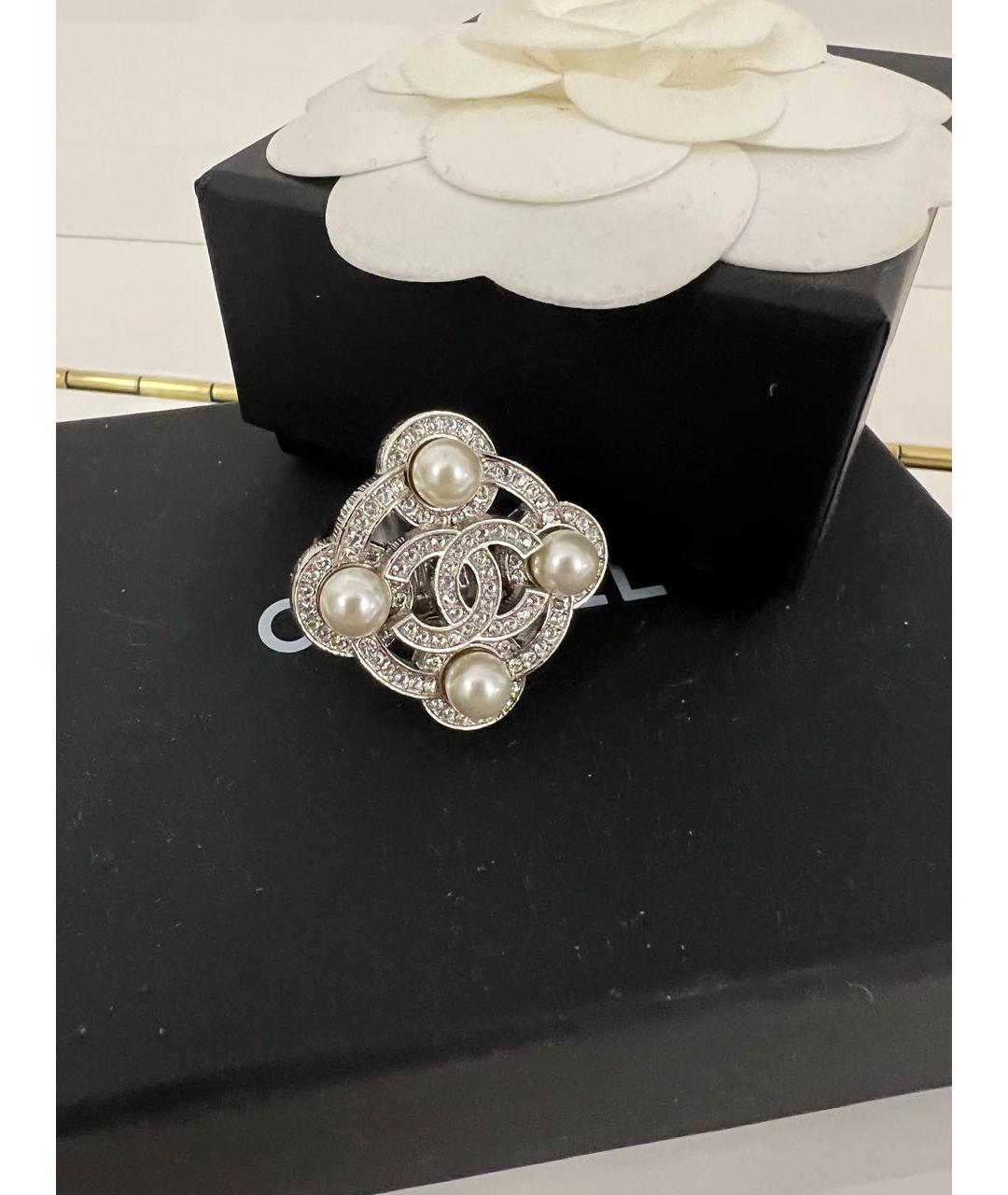 CHANEL PRE-OWNED Серебряное металлическое кольцо, фото 9