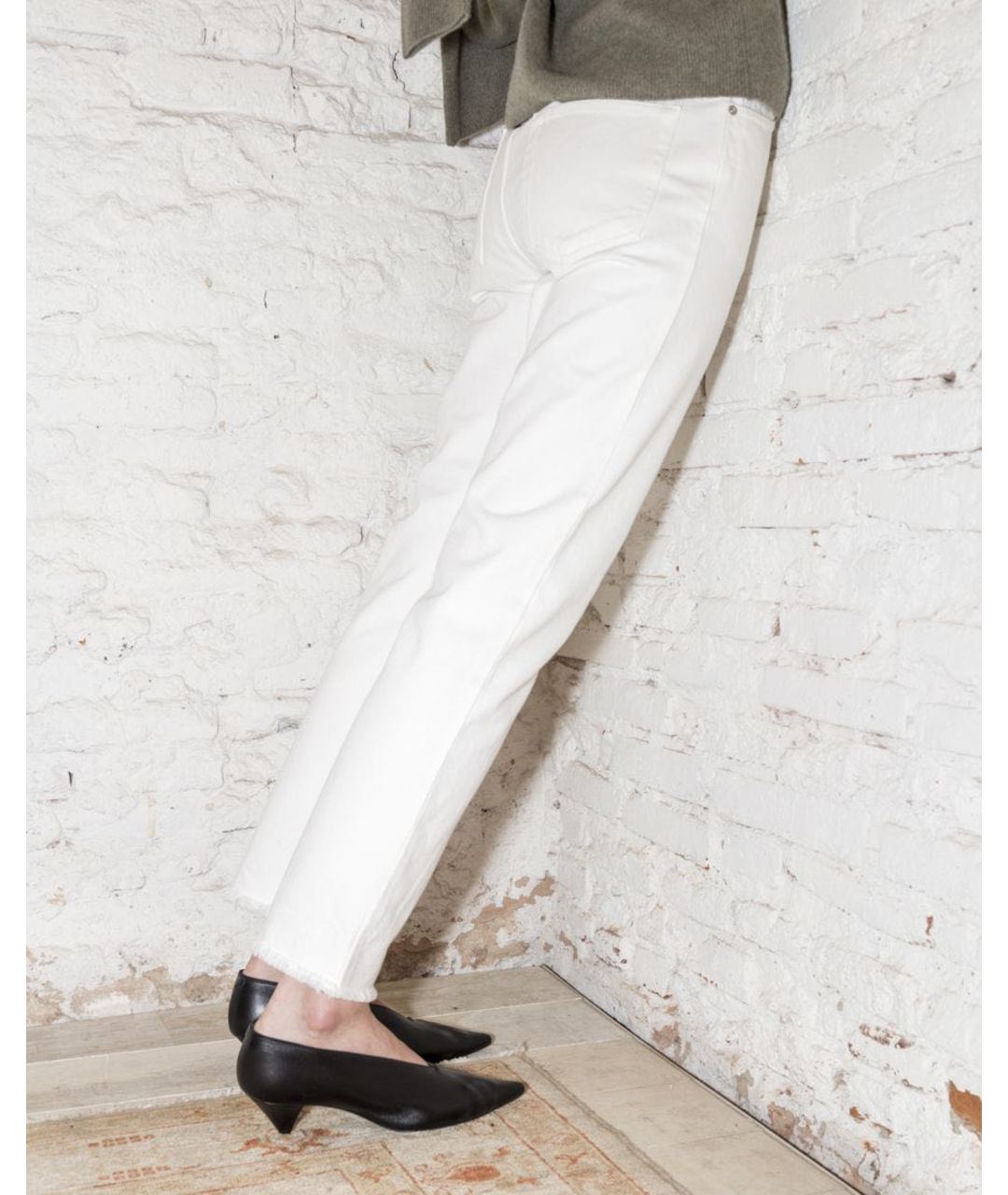 CELINE PRE-OWNED Белые хлопковые джинсы слим, фото 3