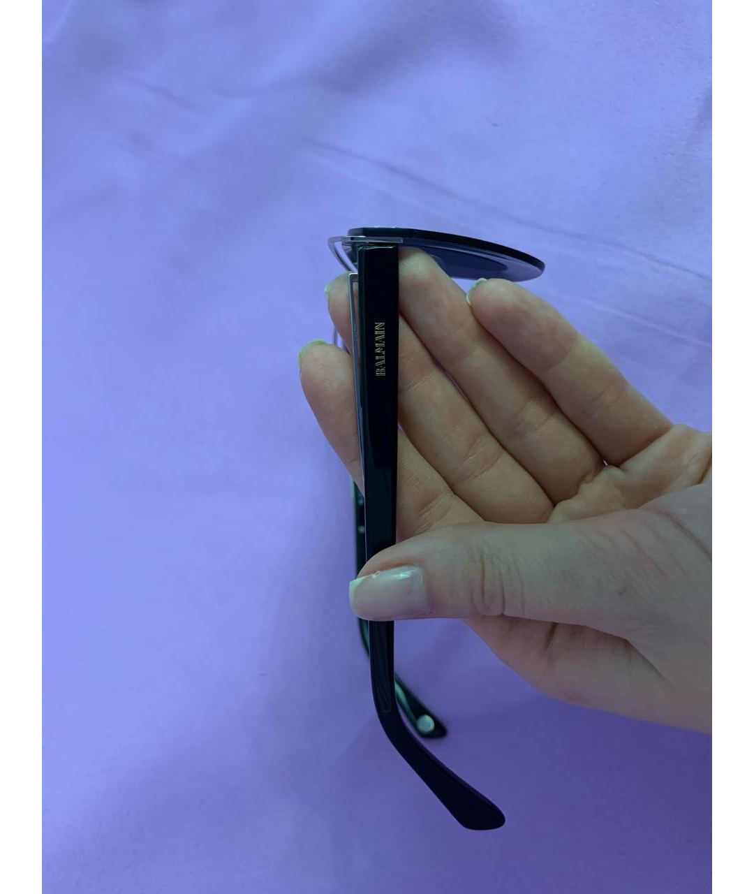 BALMAIN Черные пластиковые солнцезащитные очки, фото 4