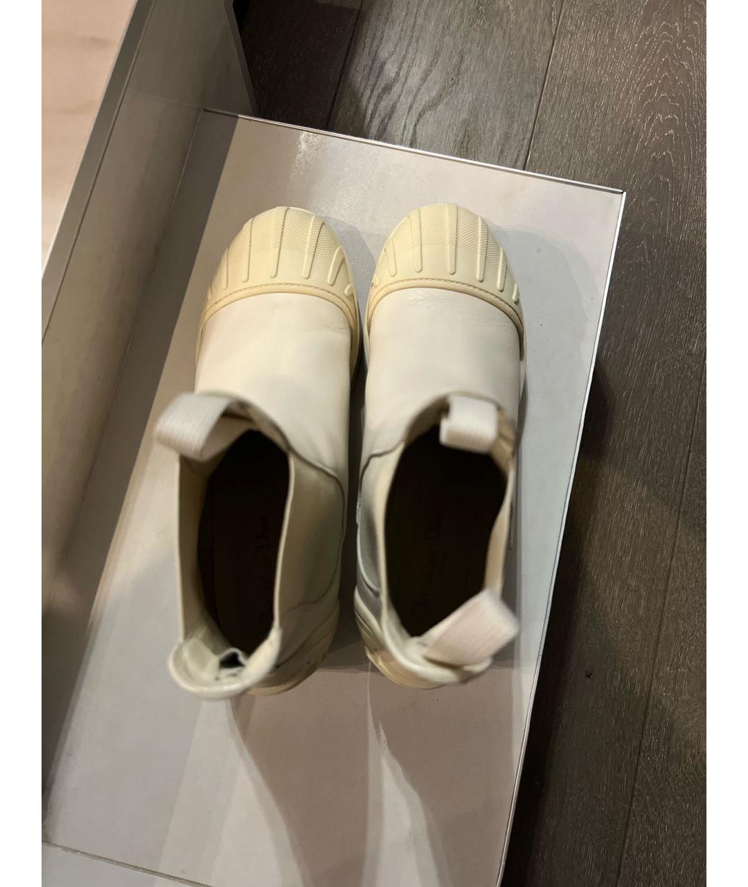 CHRISTIAN DIOR PRE-OWNED Белые кожаные ботинки, фото 3