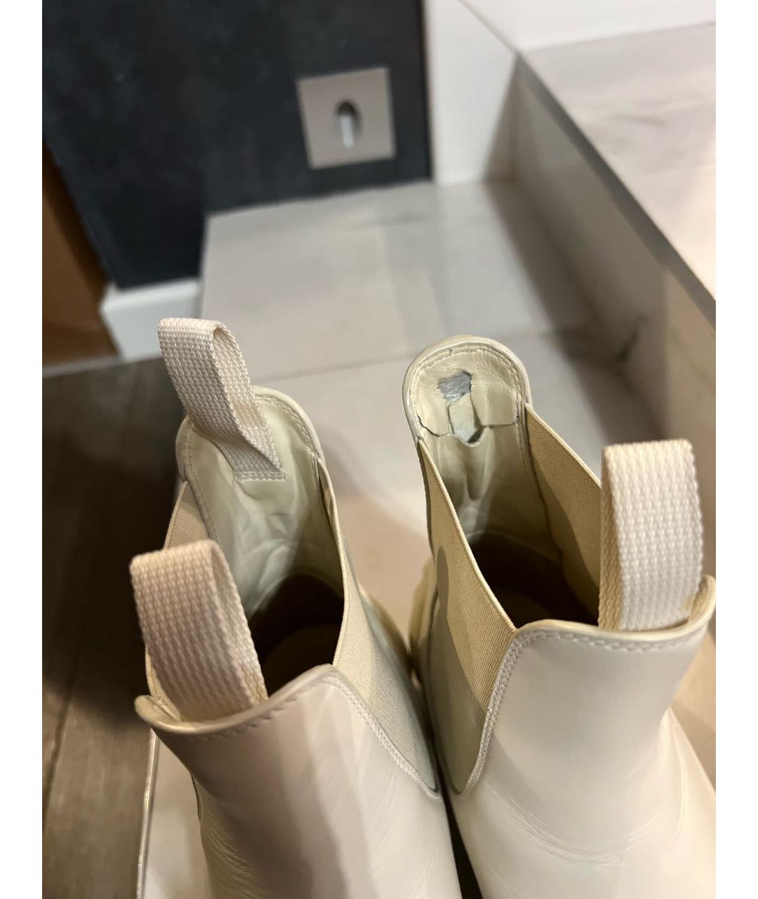 CHRISTIAN DIOR PRE-OWNED Белые кожаные ботинки, фото 6