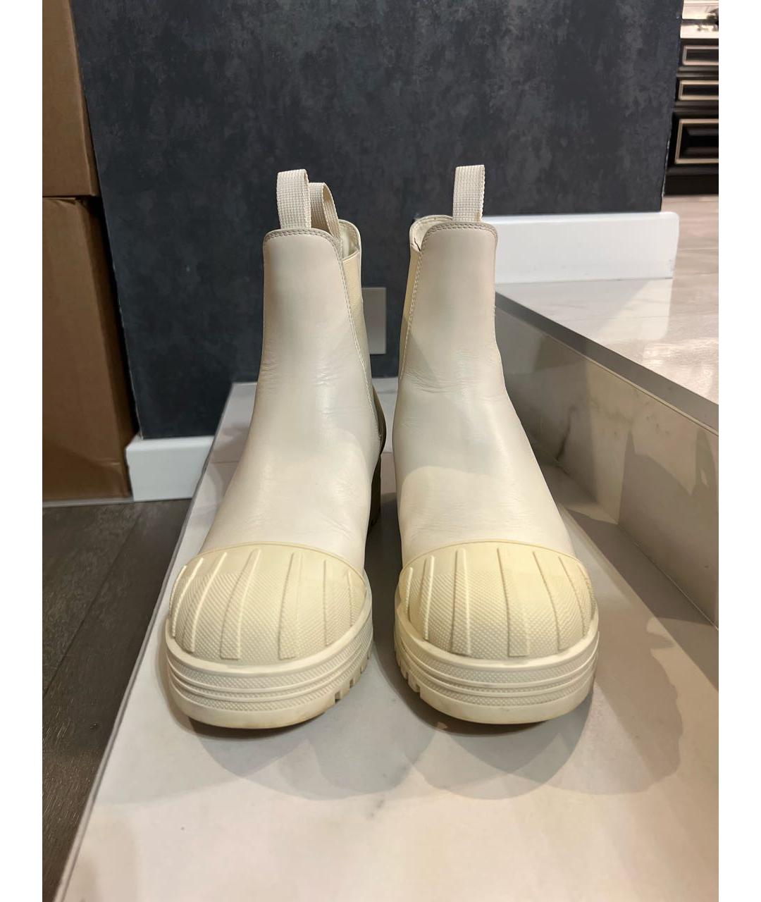 CHRISTIAN DIOR PRE-OWNED Белые кожаные ботинки, фото 2