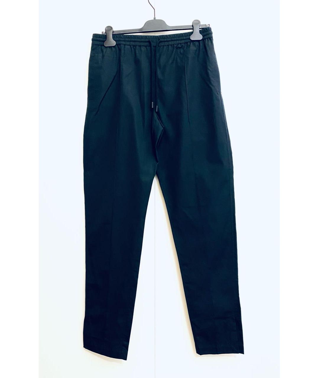 SPORTMAX Черные хлопковые прямые брюки, фото 4