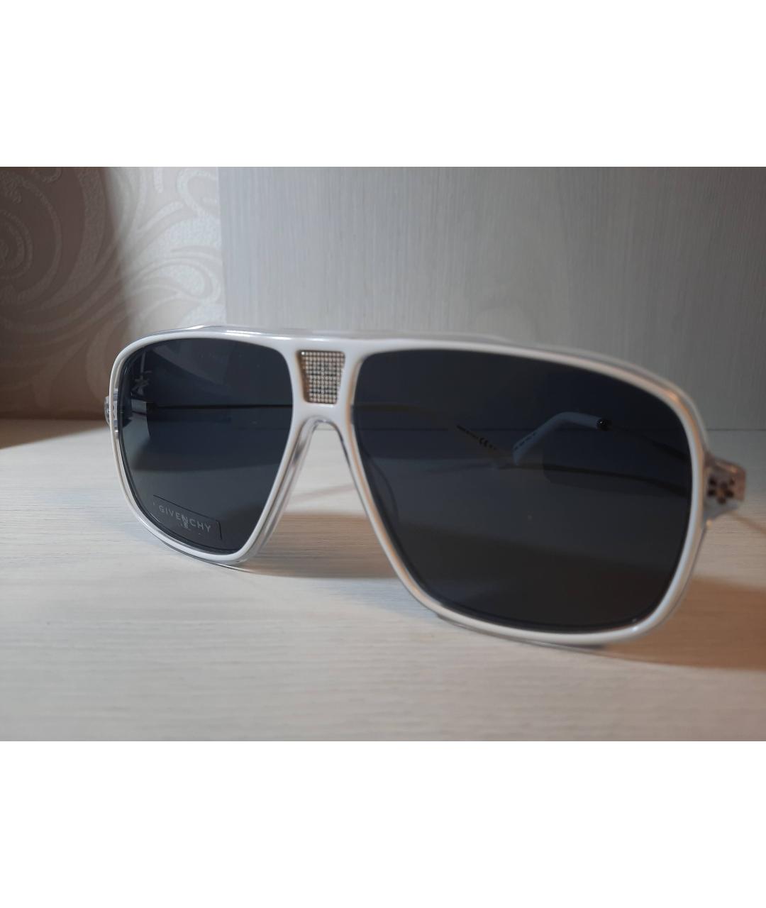 GIVENCHY Белые пластиковые солнцезащитные очки, фото 4